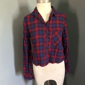 Cropped Plaid Flannel